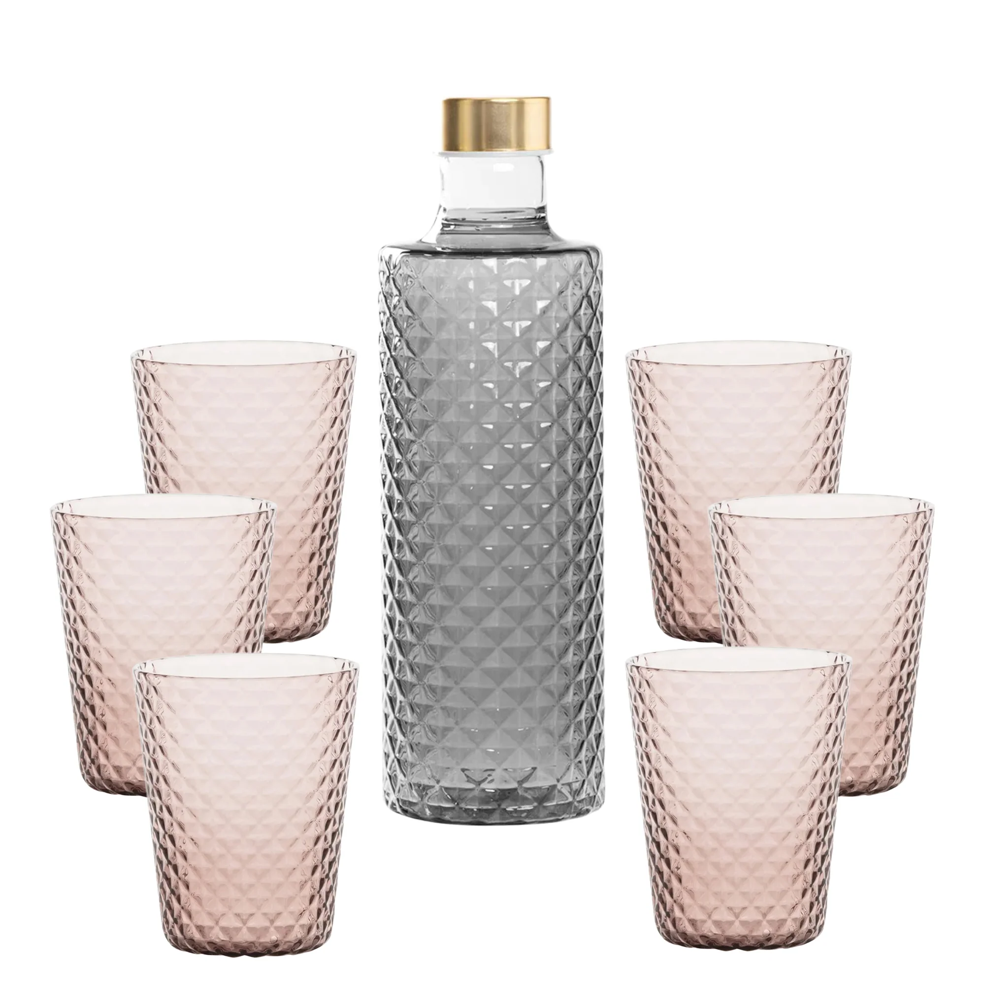 Isolano Set Bicchieri e Bottiglia In Vetro Borosilicato - Set 7 Pz - Image 9