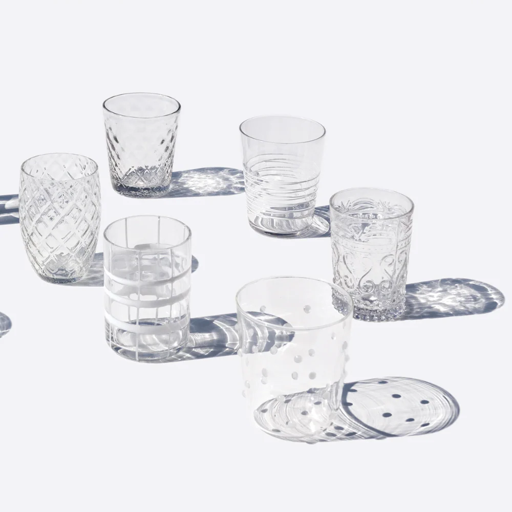 Melting Pot Bicchiere Acqua in Vetro - Set 6 Pezzi - Image 36