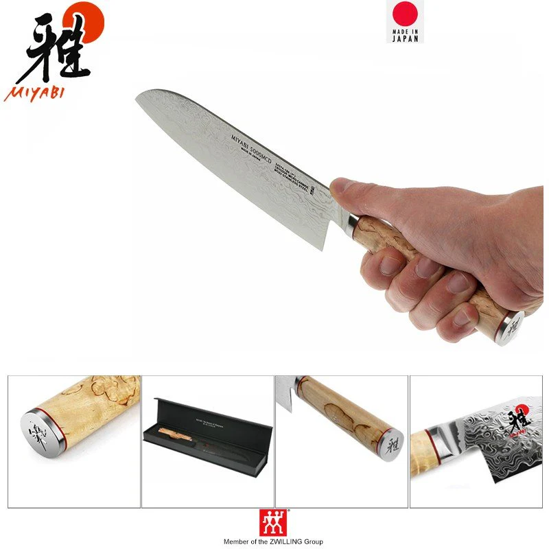Miyabi 5000MCD Coltello Santoku In Acciaio Inox - Image 2